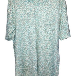 Peter Millar Teal and White Casual Shirt